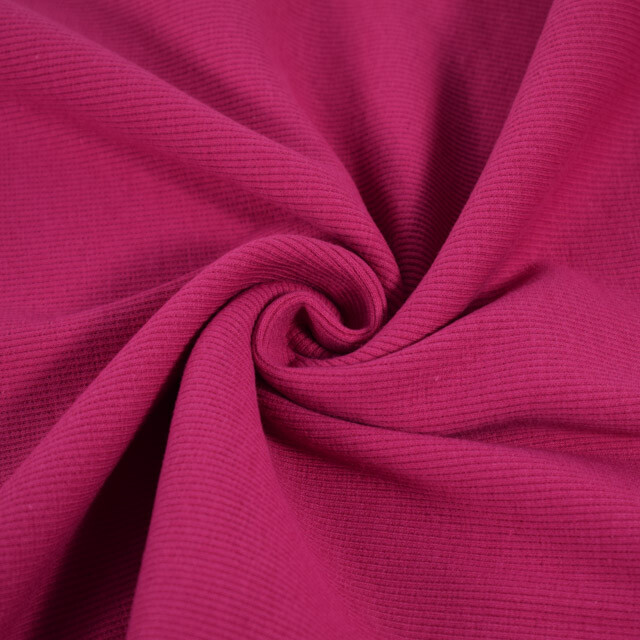 Bündchenstoff 2x2 Rippe fuchsia