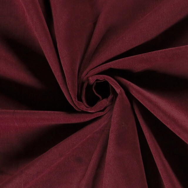 Feincord uni bordeaux