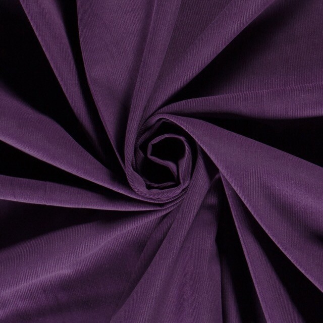 Feincord uni aubergine