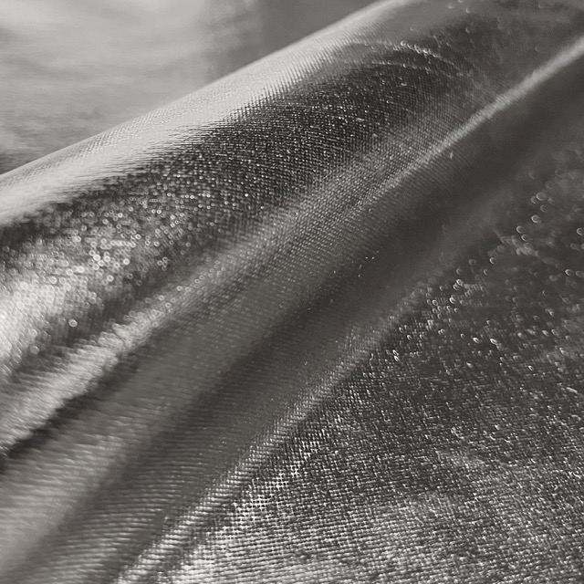 Lamé stretch Foliendruck Uni silber