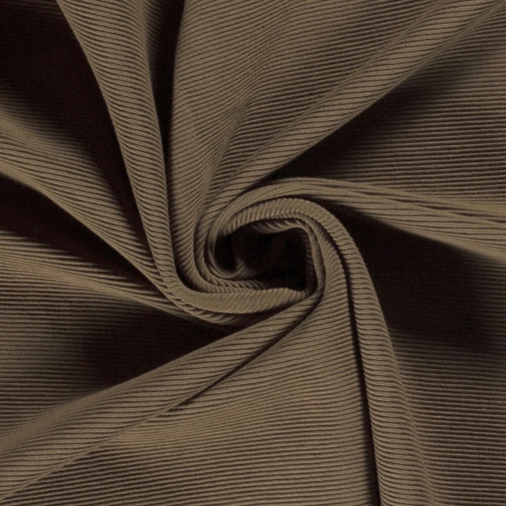 Ottoman Ripp-Jersey uni Taupe