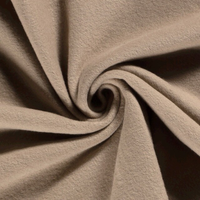 Baumwollfleece taupe braun