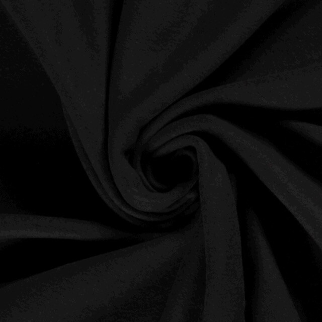 Baumwollfleece schwarz