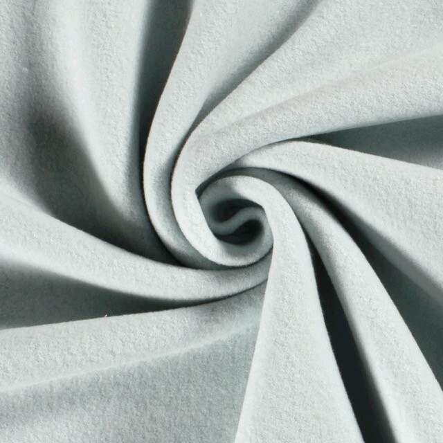 Baumwollfleece eisblau