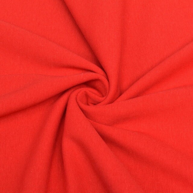 50x70 cm Organic-Baumwolle Bündchenstoff rot