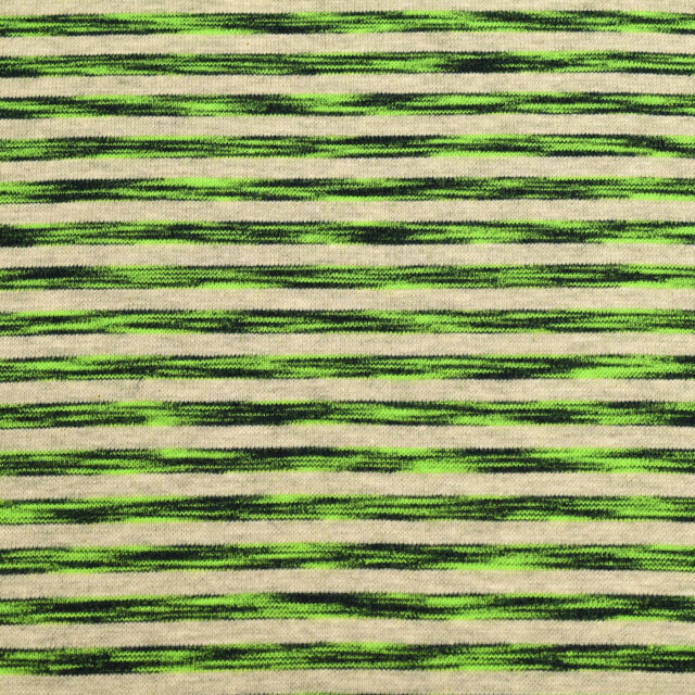 50x70 cm bündchenstoff gestreift 5mm hellgrau meliert/neon meliert grün