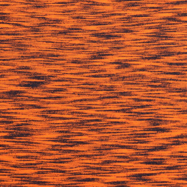 50x70 cm Bündchenstoff neon meliert orange