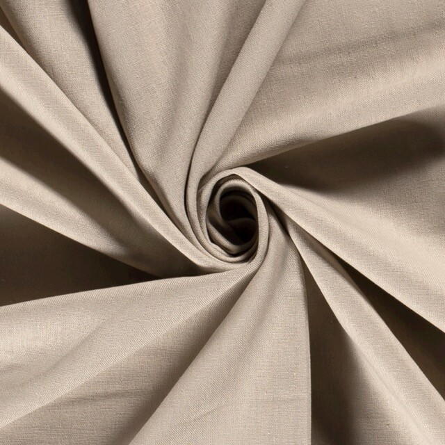 Viskose Leinen gewebt Uni beige