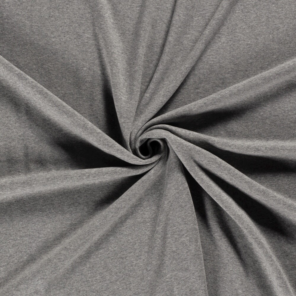 Alpenfleece uni meliert grau