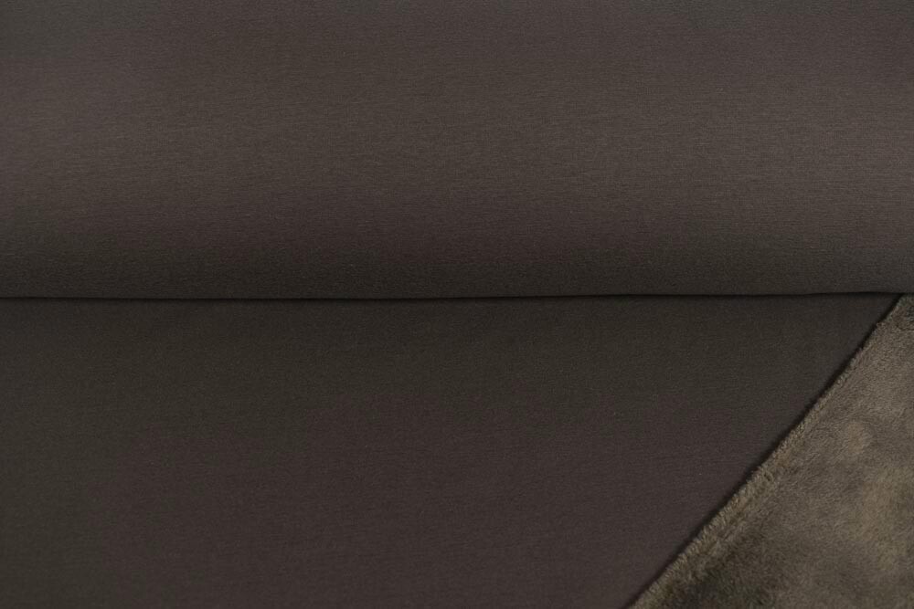 Alpenfleece Uni dunkelbraun