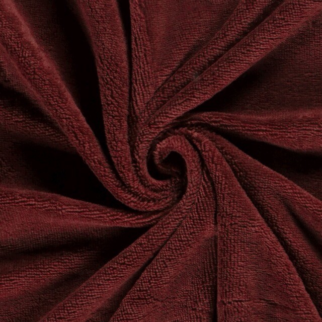 Bambus Frottee-Fleece bordeaux
