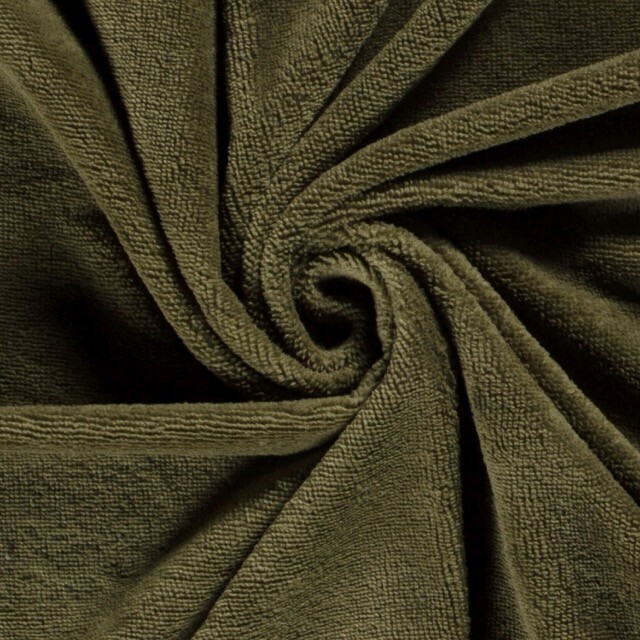 Bambus frottee-fleece khaki grün