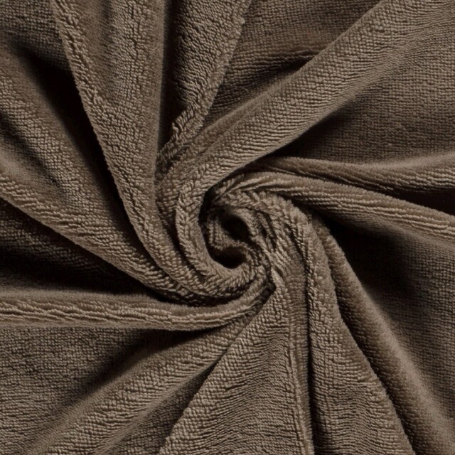 Bambus Frottee-Fleece taupe braun