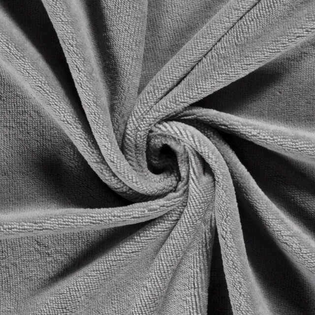 Bambus Frottee-Fleece grau