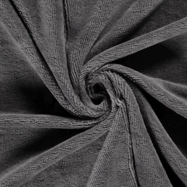 Bambus Frottee-Fleece dunkelgrau