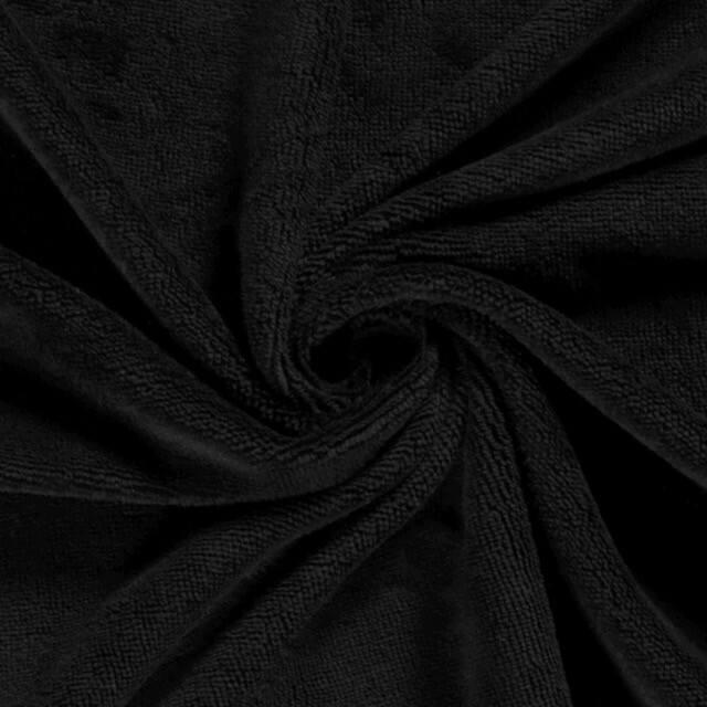 Bambus Frottee-Fleece schwarz