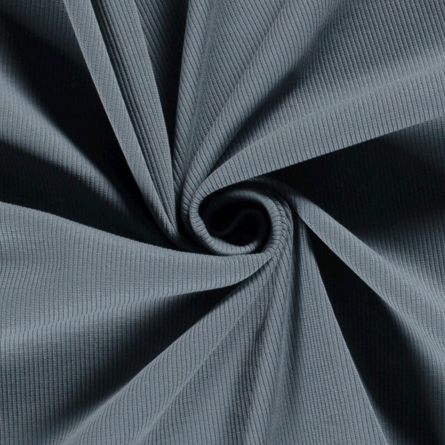Ripp jersey uni stahlblau
