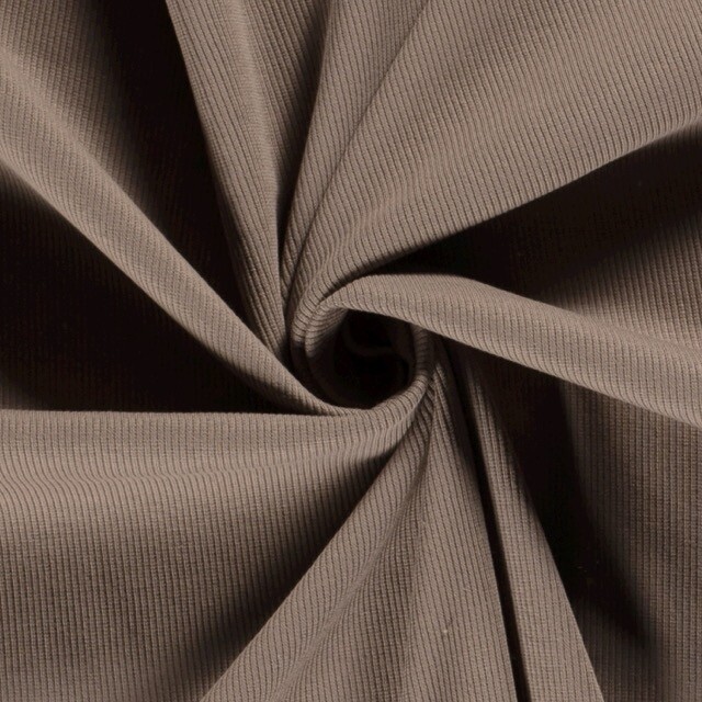 Ripp jersey uni taupe braun