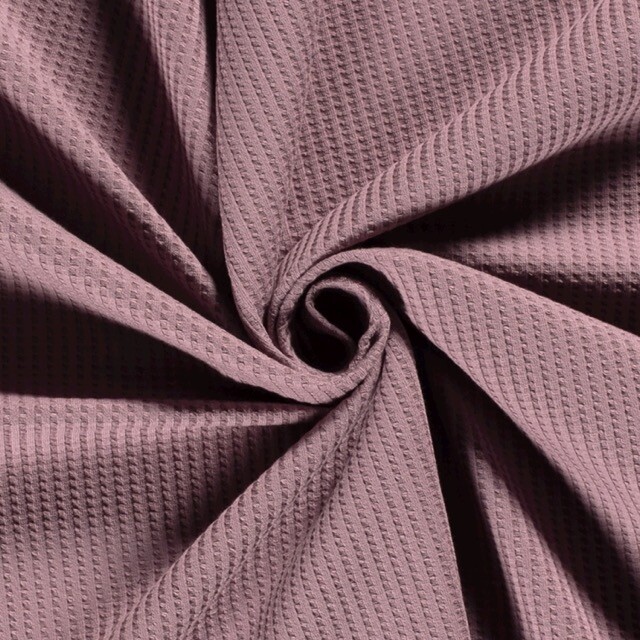 Waffeljersey Uni Mauve