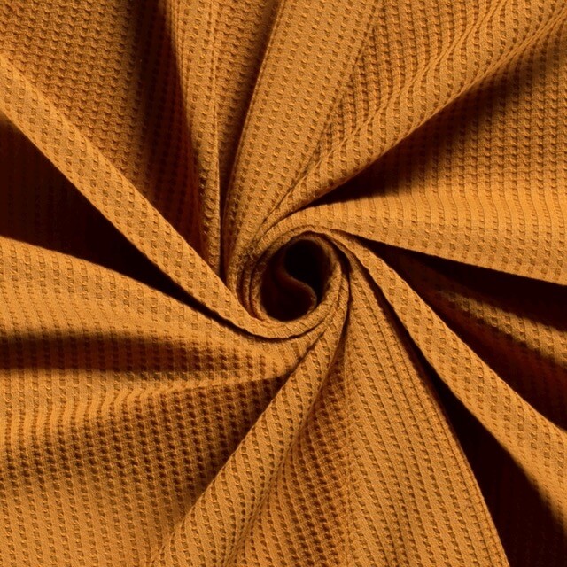 Waffeljersey Uni Ocker
