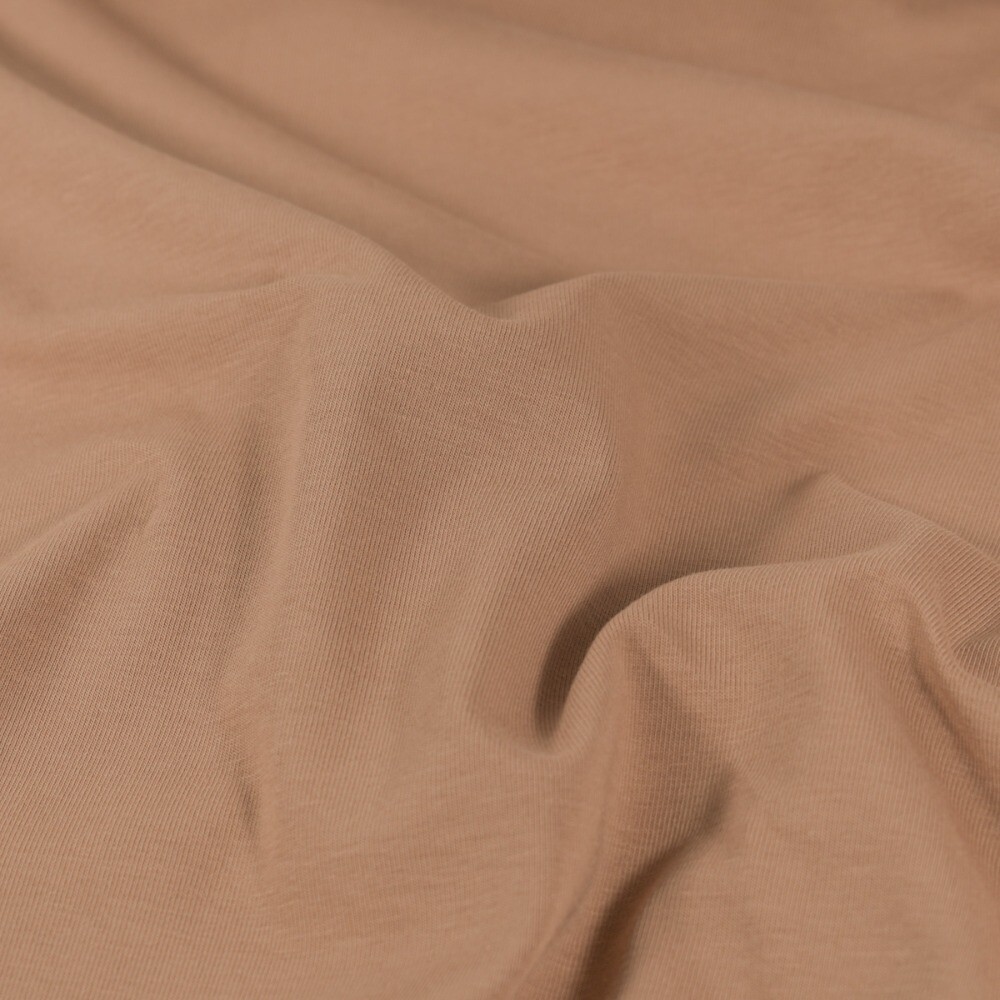 Baumwolljersey Uni camel