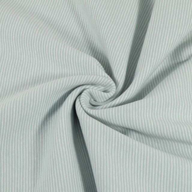 50x70 cm Bündchenstoff gestreift 1mm eisblau