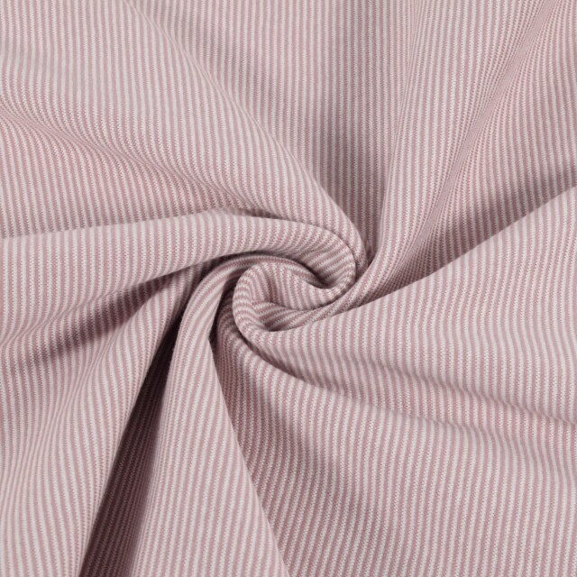 50x70 cm Bündchenstoff gestreift 1mm hell mauve