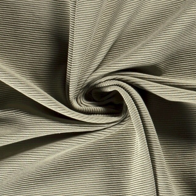 Ottoman Ripp-Jersey uni khaki grün
