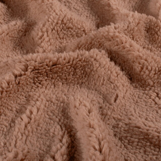Sherpa fleece uni terra rosa