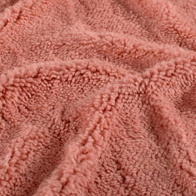 Sherpa fleece uni koralle