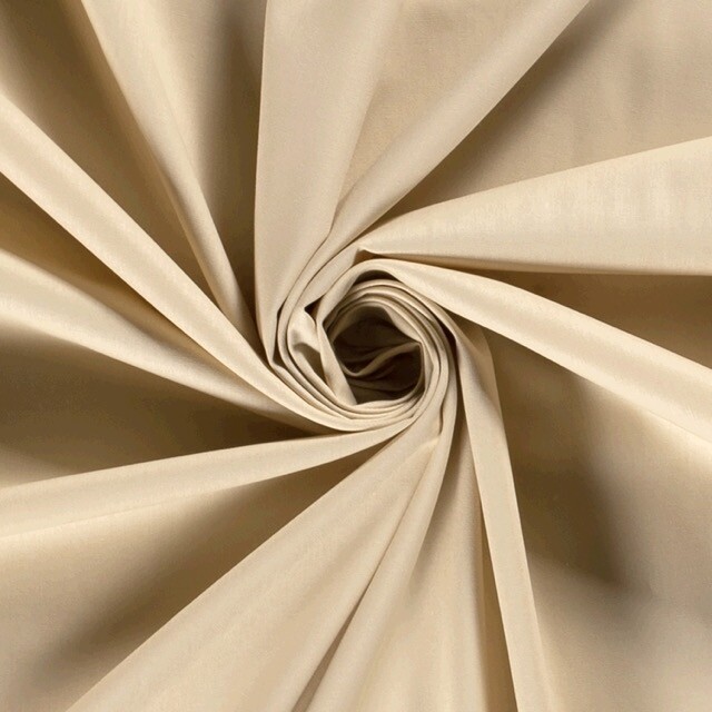 Baumwolle Popeline Uni beige