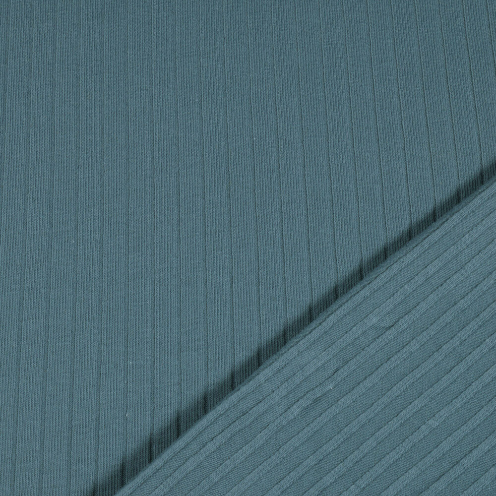 Baumwolljersey rib stahlblau