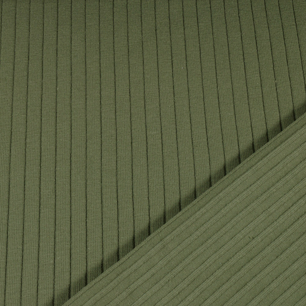 Baumwolljersey rib tannengrün