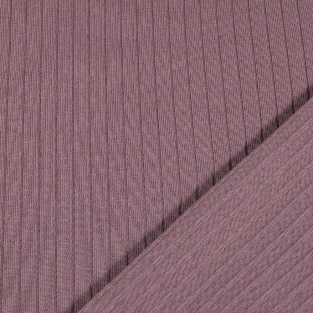 Baumwolljersey rib mauve