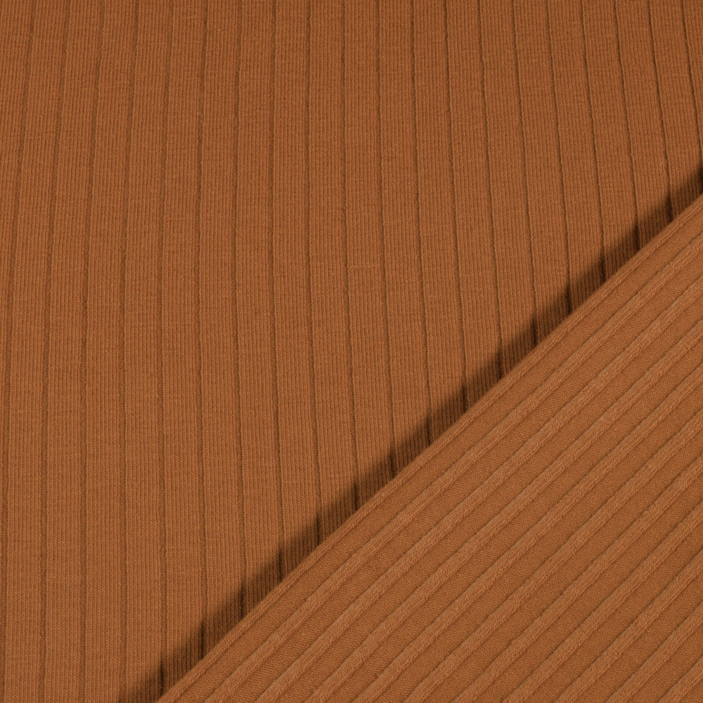 Baumwolljersey rib karamell