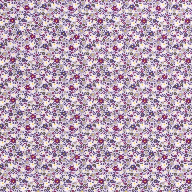 Baumwolle popeline gemustert blumen hellgrau