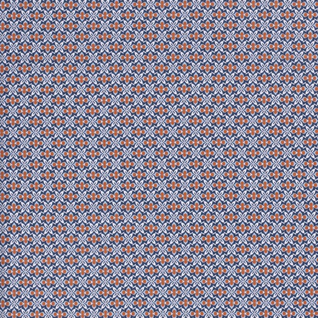 Baumwolle Popeline gemustert Batik marine