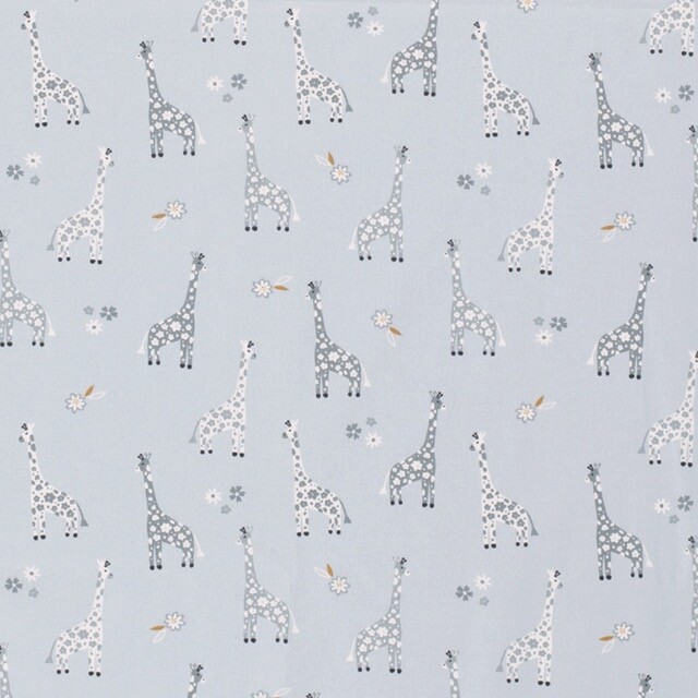 Baumwolle popeline Giraffe indigo