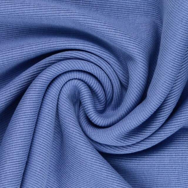 50x60cm Bündchenstoff gerippt 2x2 blau