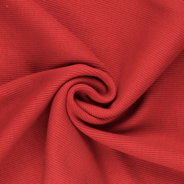 50x60cm Bündchenstoff gerippt 2x2 rot