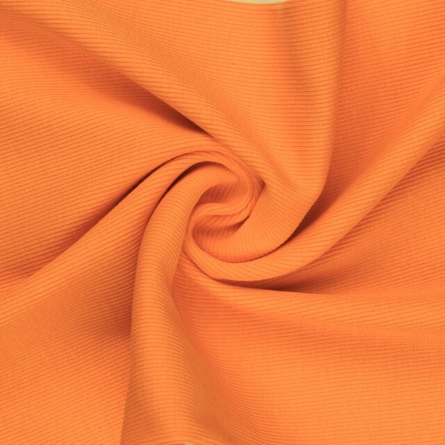 50x60cm Bündchenstoff gerippt 2x2 orange