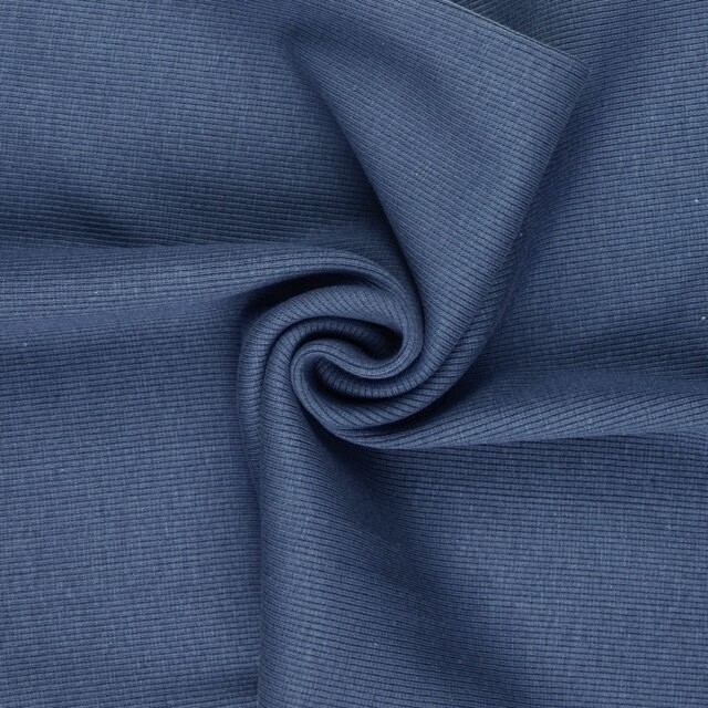 50x60cm Bündchenstoff gerippt 2x2 indigo