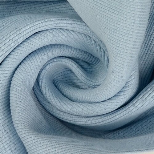 50x60cm Bündchenstoff gerippt 2x2 hellblau