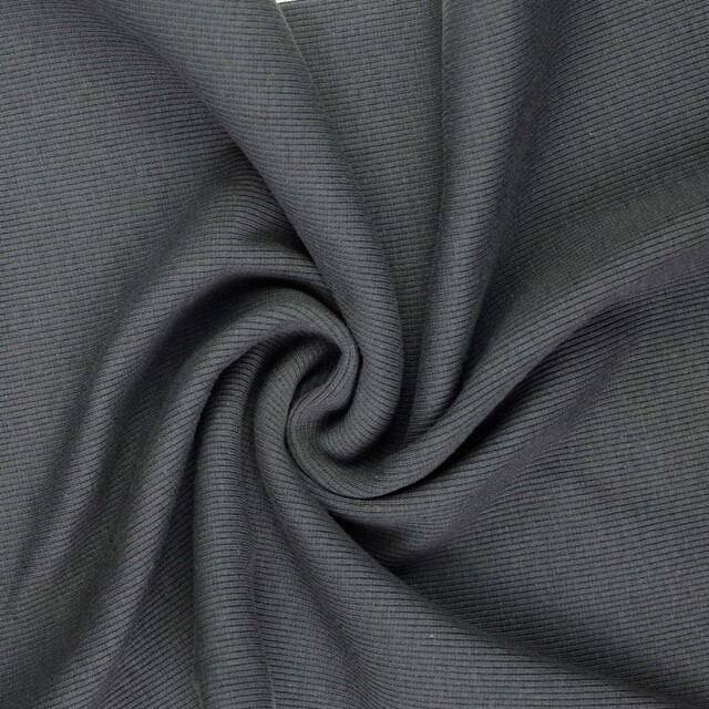 50x60cm Bündchenstoff gerippt 2x2 grau