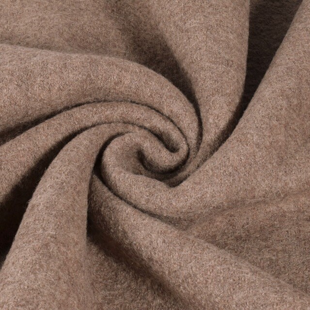 Wollwalk/Walkloden meliert taupe braun
