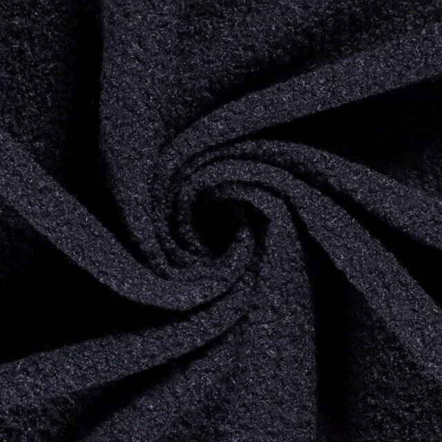Feinstrick Bouclé Uni marine