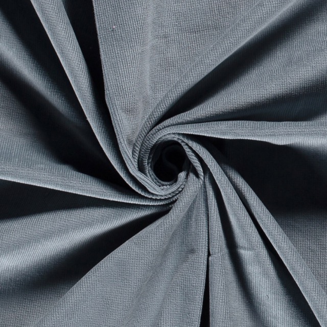 Feincord stretch stahlblau