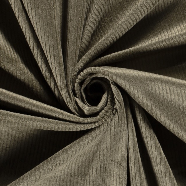 Breitcord Stretch khaki grün