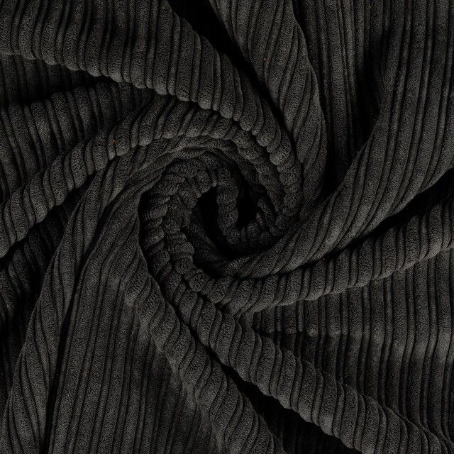 Cord stoff mit fellabseite schwarz