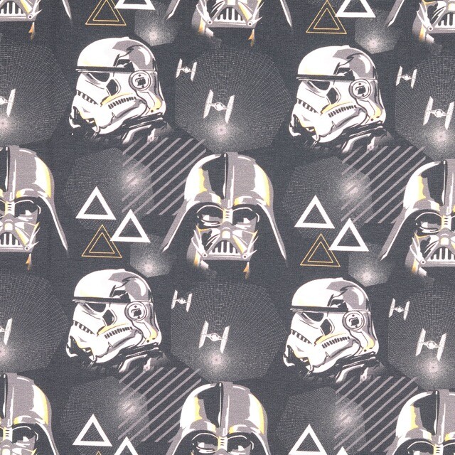 Baumwolljersey Digitaldruck Star Wars grau